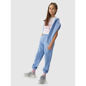 Girls jogger sweatpants 4F - denim