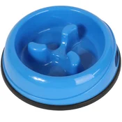 shumee Plastična posoda za pse, ki počasi jedo, MODRA