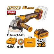 Akumulatorska ugaona brusilica CAGLI271532E 2x4/0Ah SUPER INGCO