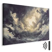 Slika - Epic Light Play: The Sun Battling for Dominance Over the Clouds 90x60
