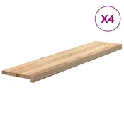 vidaXL vidaXL Podloge za stopnice 4 kosi 120x25x2 cm trdna hrastovina, (22012772)