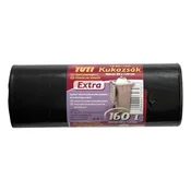 Vreče za smeti, 160 l, 10 kosov, 80x120 cm, 30 µ, TUTI Extra, črne, 10 kosov