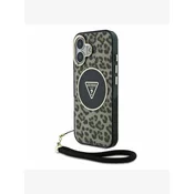 shumee Ovitek Guess MagSafe Leopard z zapestnico za iPhone 16