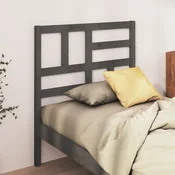 Vidaxl vidaXL Vzglavje postelje, sivo, 96x4x104 cm, masiven borov les
