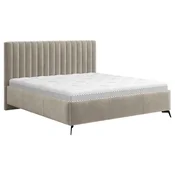 Hom`in OBLAZINJENA POSTELJA 140 cm x 200 cm , tekstil krem barve