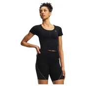 Ženska majica Under Armour Vanish Seamless Crop Zip SS Black/Steel/Steel S