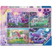 Ravensburger - Puzzle 4x100 Unicorns - 100 kosov