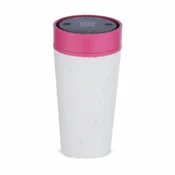 Reciklirani termo lonček Circular 340 ml, Chalk and Lotus Pink