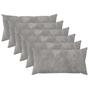 vidaXL Prevleka za blazino 6 pcs HEERLEN Svetlo siva 40 x 80 cm