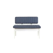 Hanah Home Trpezarijska klupa Vina Bank 110x85x40cm Bijelo-tamnoplava
