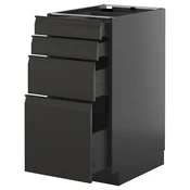 METOD / KNIVSHULT Podni element, 4 fronte/4 ladice, crno-siva/Upplöv mat antracit, 40x60 cm