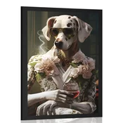 Plakat živalski gangster dalmatinka - 60x90 white