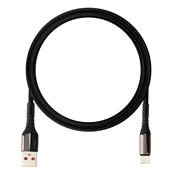 LINQ LinQ, Kabel USB v USB C, hitro polnjenje, 5 A, sinhronizacija, pleten, 1 m, Črna, (5000220158)