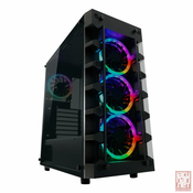 LC POWER Gaming 709B Solar_System_X , ATX, 2x3.5, 2x2.5, 4xRGB Fans, tempered glass side&front panel, Audio/USB3.0