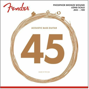Fender Phosphor Bronze Bass Guitar Strings, Light 45-100