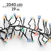 Lumineo LED lampice za jelku Cluster, 2040 lampica, 19 m, 8 funkcija, Šarene