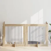 Vrata za pse s postoljem 4 pcs Hrast sonoma 100 x 100 cm