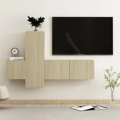 3-dijelni set TV ormarica boja hrasta sonome konstruirano drvo