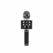 MANTA mikrofon bežicni sa zvucnikom i karaoke funkcijom, crni MIC12-BK