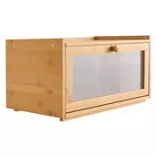 VEVOR Škatla za kruh 40x25x22 cm rjava