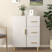 Greatstore Omarica, bela, 69,5x34x90 cm, material na osnovi lesa