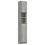 Vidaxl Kopalniška omarica siva sonoma 32x25,5x190 cm konstruiran les