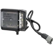 Kramp LED delovna svetilka, kvadratna 70W 8400lm 12/24V, bela/oranžna, 97x77x75 mm razpršena svetloba z Deutsch vtičem, 10 LED
