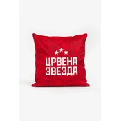 Stefan Ukrasni jastuk Crvena Zvezda, 45x45cm, Crveno-beli