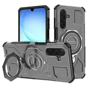 Hibridni ovitek Carbon Shield Pro za Samsung Galaxy A17 5G/A17 4G - smoke black