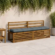 vidaXL Blazina za klop VIANEN 100% poliester Modra 190 x 40 x 12 cm