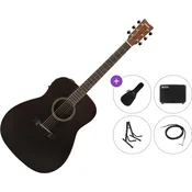Yamaha FX400 Premium SET Smoky Black Elektro-akusticna dreadnought