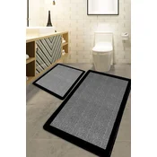 Lessentiel Maison Set prostirki za kupatilo Barley, 2 Komada, Siva