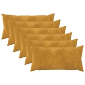 Vidaxl Prevleka za blazino 6 kos HEERLEN Rumena 40 x 70 cm Mikrofibra