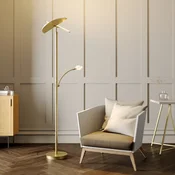Lucande LED-stojna svetilka Anniki, medenina, nastavljiva, z možnostjo - Dnevna soba/jedilnica - Sodobni - matirano medenino - Kovina