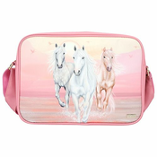 Torba za rame Miss Melody, Pink, pastelne boje, 3 konja u trku