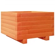 Vidaxl Vrtno cvetlično korito vošč. rjavo 40x40x26,5 cm trdna borovina