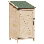 Vidaxl Vrtno skladišče Naravna 59,5 x 56 x 113,5 cm Trdna smreka