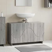 vidaXL Kopalniška omarica Siva Sonoma 101 x 41 x 58 cm Konstruiran les