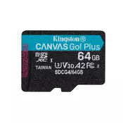 Kingston Canvas Go Plus A2/Micro SDXC/64GB/UHS-I U3/Class 10