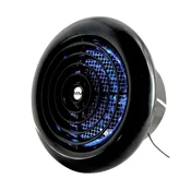 shumee Stropni ventilator z LED osvetlitvijo moder MMR 100 črn okrogel