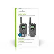 Nedis WLTK0800BK - SET 2x Radijska postaja z LED lučjo 3xAAA domet 8 km