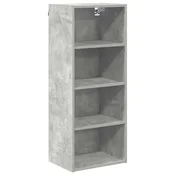 Vidaxl Viseča omarica Betonsko siva 40 x 29,5 x 100 cm Konstruiran les