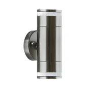 Ideus Zunanja vrtna stenska svetilka, mat krom, IP54, 2x35W, TERRACE, WLL, 2xGU10, INOX, 03570