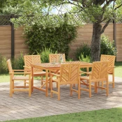 Stolac za blagovanje 6 pcs Prirodna 62.5 x 59 x 89 cm