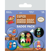 Bedževi Pyramid Super Mario Bros - Badge Pack