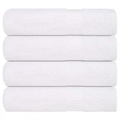 Vidaxl Brisače za tuširanje FROGN 4 kosi bele 70x140 cm 360 g/m2