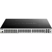 D-Link DGS-1510-52XMP/E 52-Port PoE+ Smart Managed Gigabit Stack Switch 4x10G