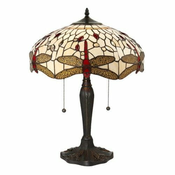 Endon 64085 - Stona lampa Tiffany DRAGONFLY 2xE27/60W/230V precnik 41 cm