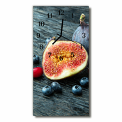 tulup.si Steklena navpična ura Kuhinja fig barva sadja 30x60 cm