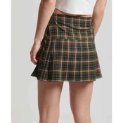 Superdry za ženske. W7210239A Vintage tvid plisirano mini krilo zelena (S), Priložnostno, Poliester